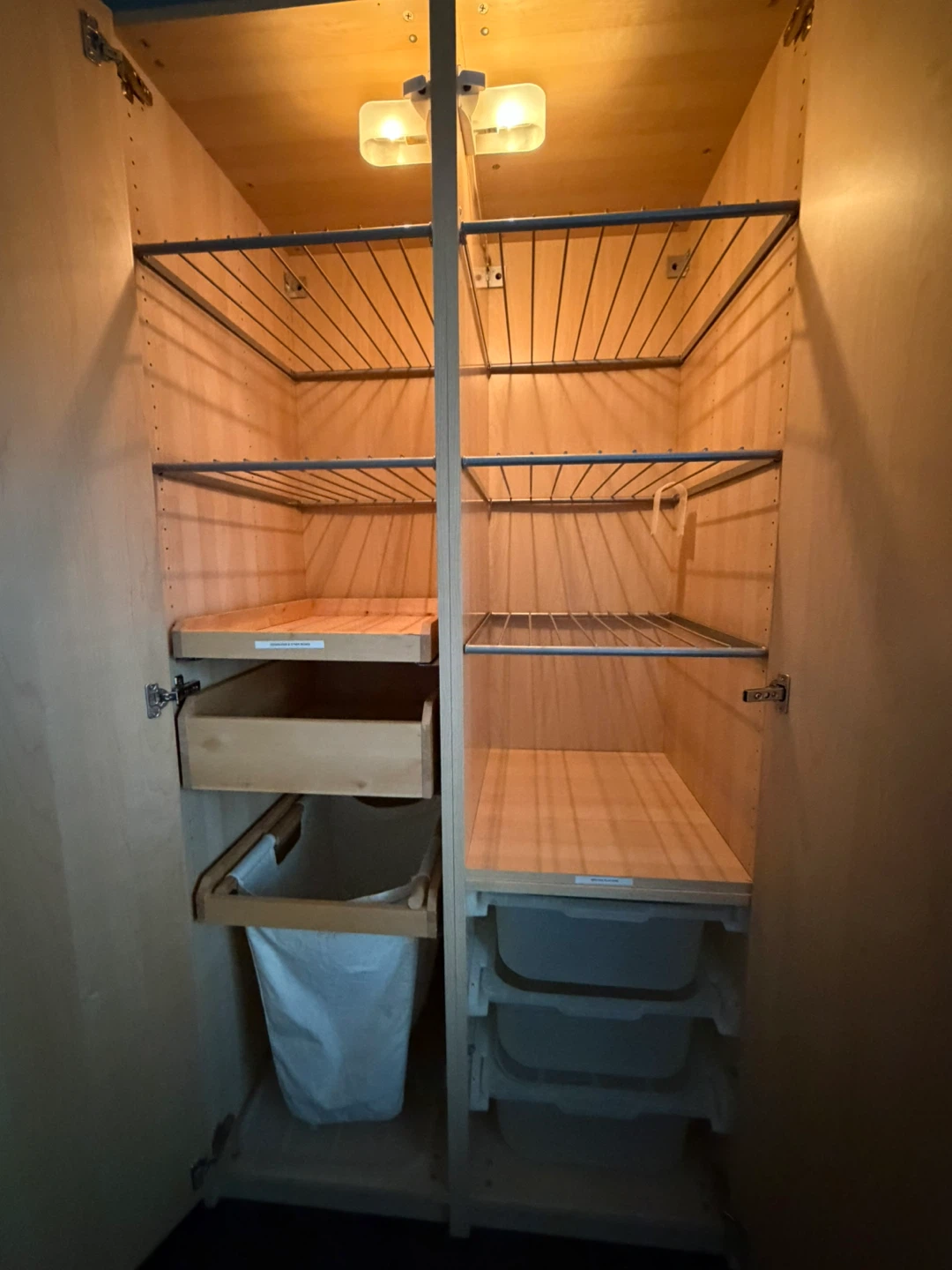 IKEA 2 piece Wardrobe with Shelves and Drawers - photo 5