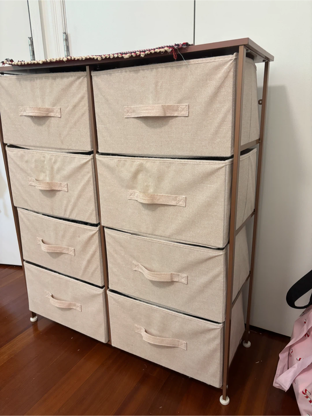 Pink 8-Drawer Dresser with Wooden Top - photo 3