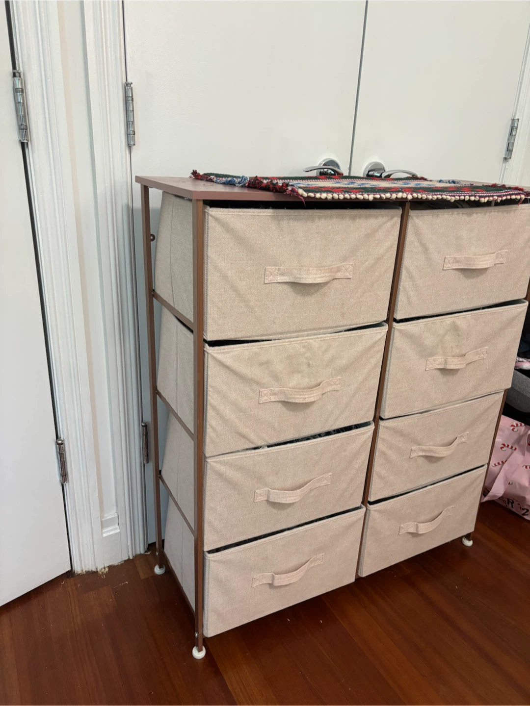 Pink 8-Drawer Dresser with Wooden Top - photo 4