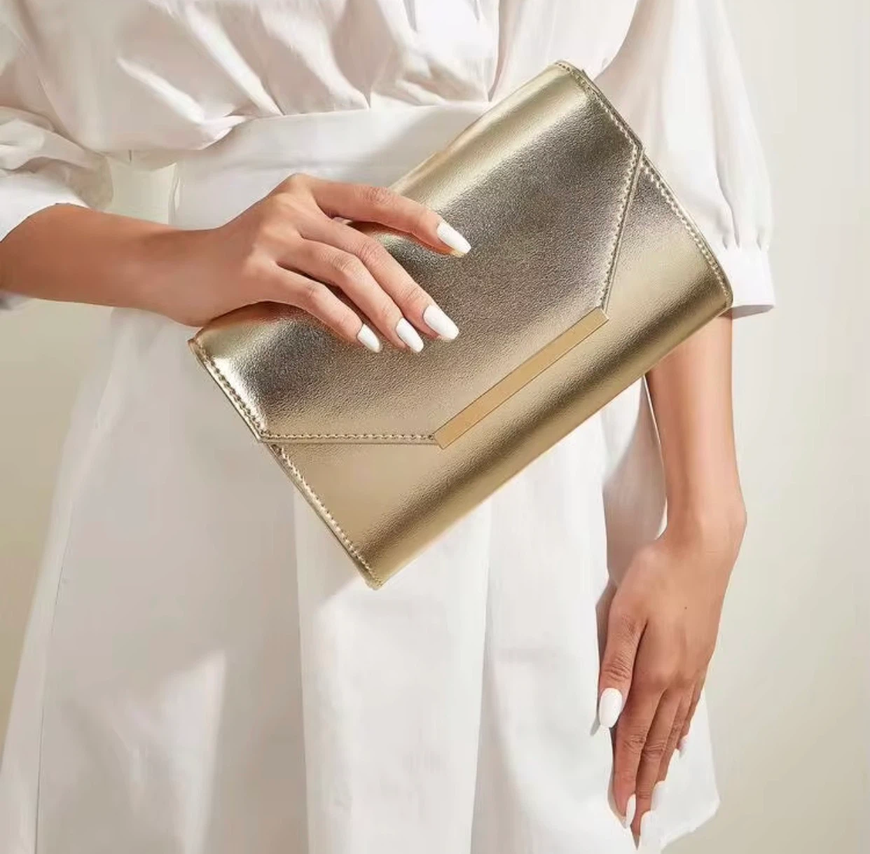 Gold Clutch Handbag