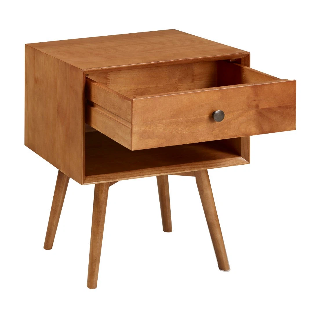 New Mid-Century Solid Wood Nightstand or Side Table - photo 4