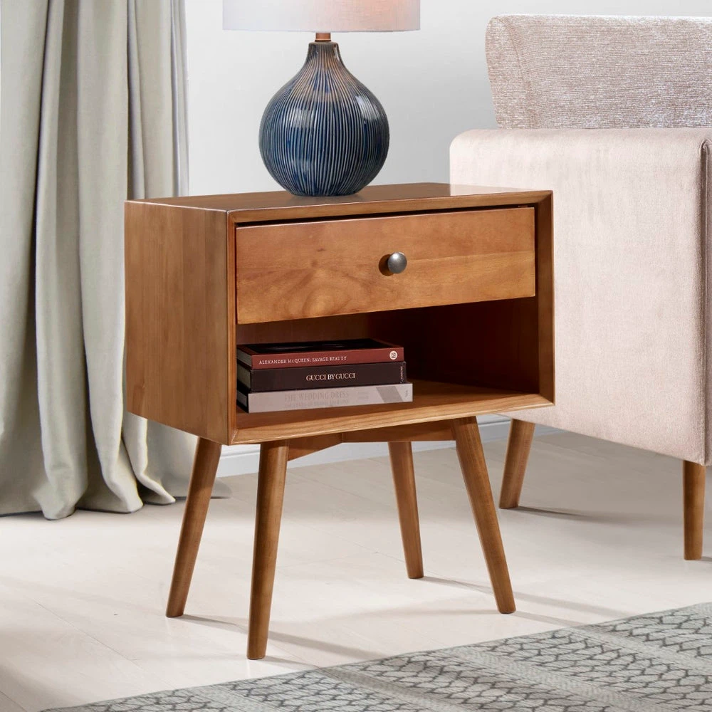 New Mid-Century Solid Wood Nightstand or Side Table - photo 5