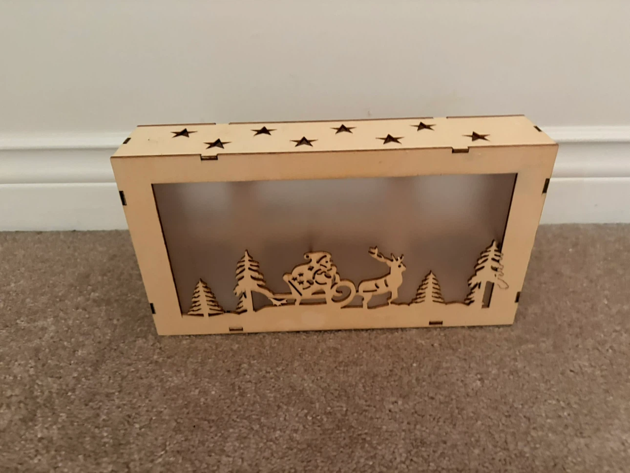 Wooden Christmas Scene Light Box - photo 2