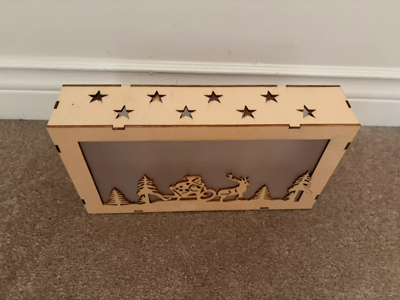 Wooden Christmas Scene Light Box - photo 3