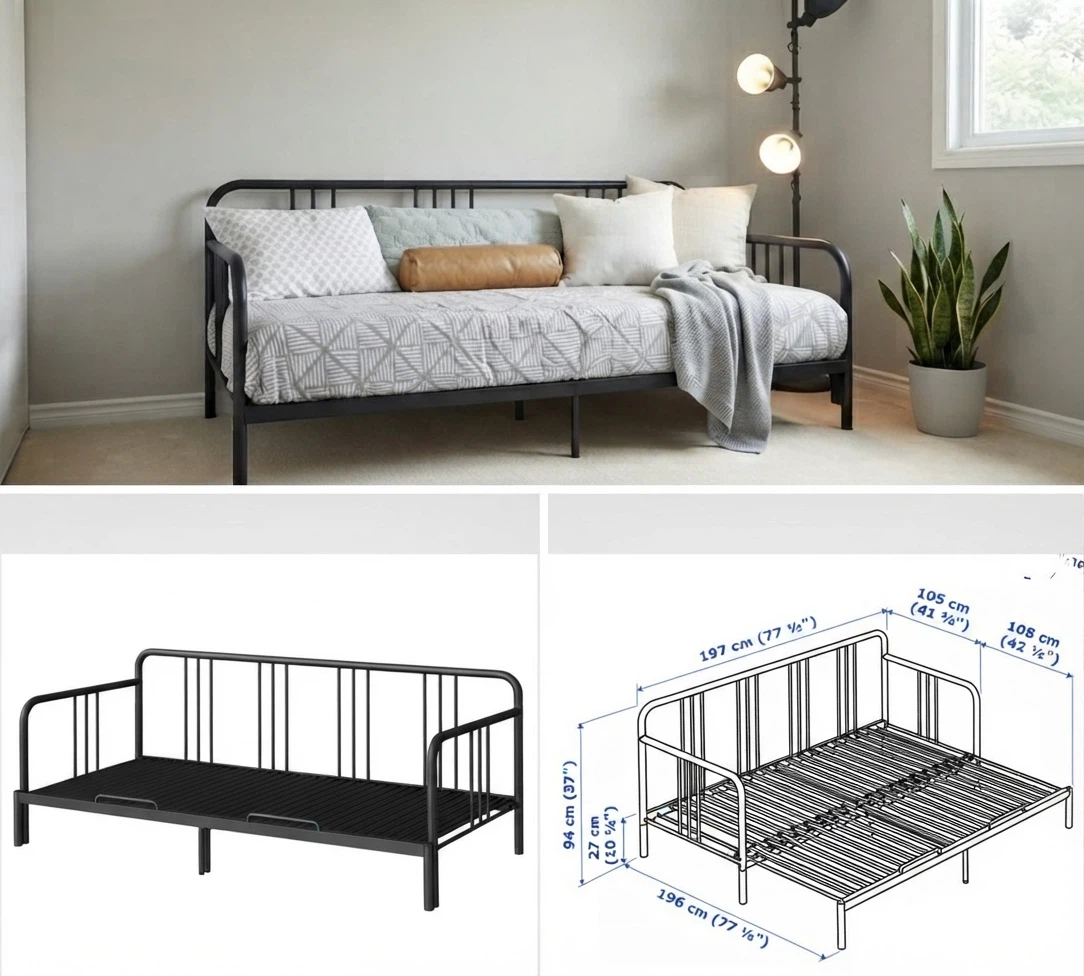 Black Metal Daybed Frame
