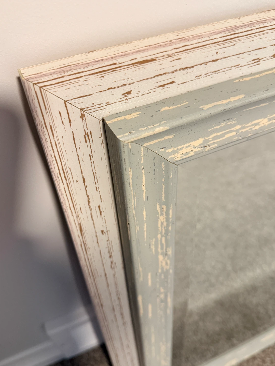 Distressed Wood Framed Mirror - photo 2