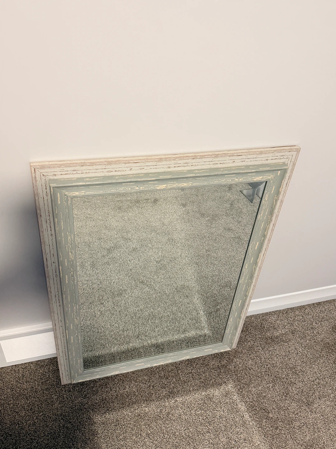 Distressed Wood Framed Mirror - photo 3
