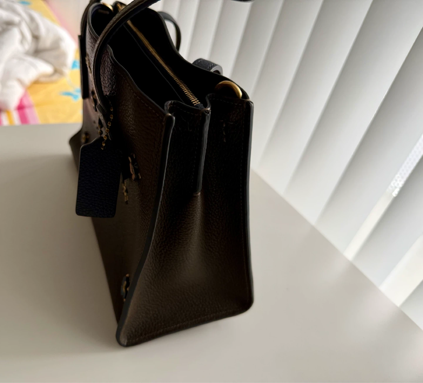 Coach Floral Embellished Leather Tote Bag - photo 2