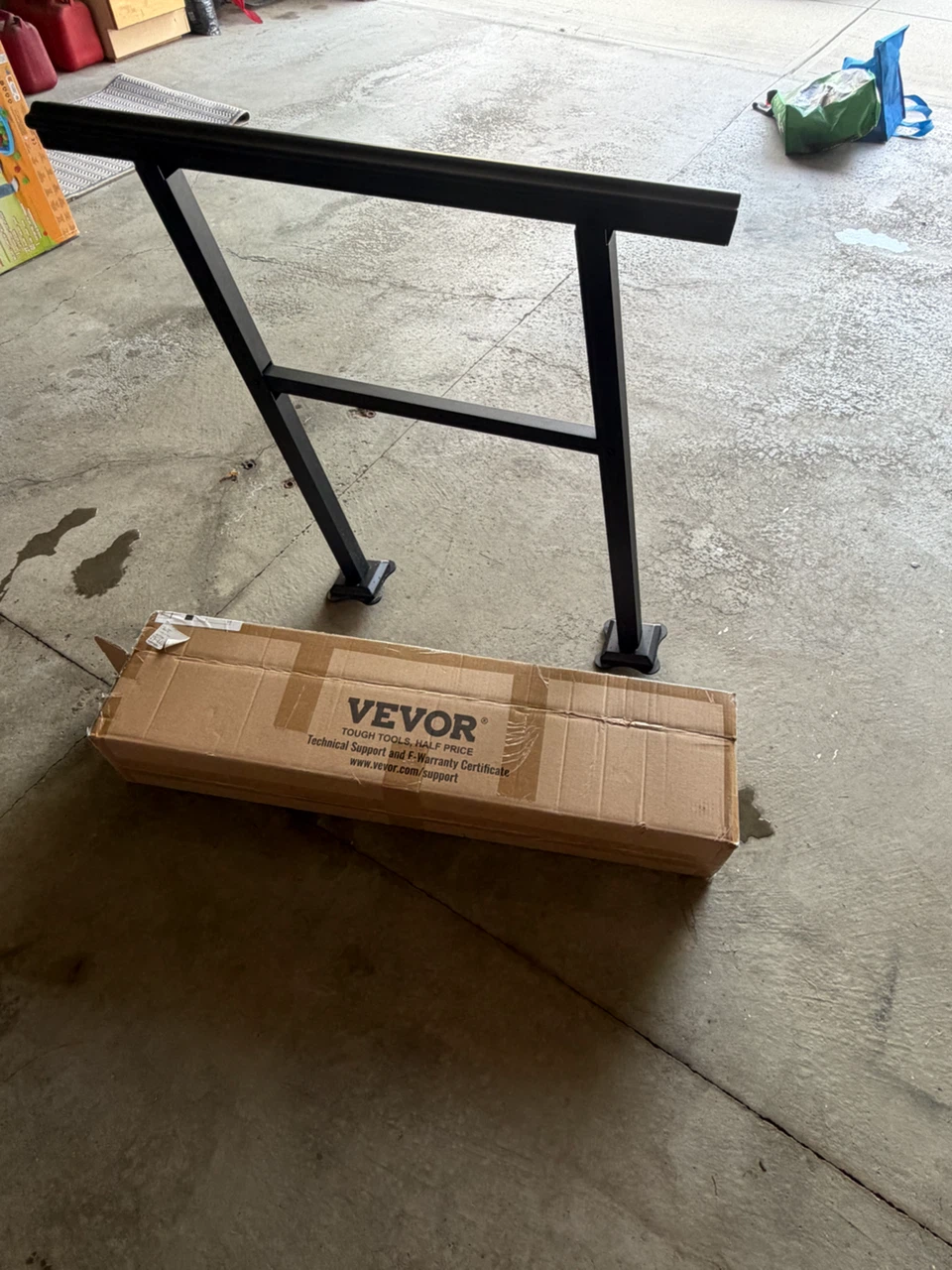 VEVOR Black Metal Handrail