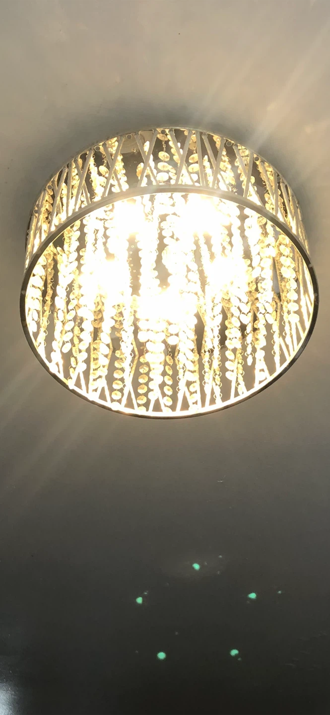Flush Mount Crystal Chandelier Ceiling Light