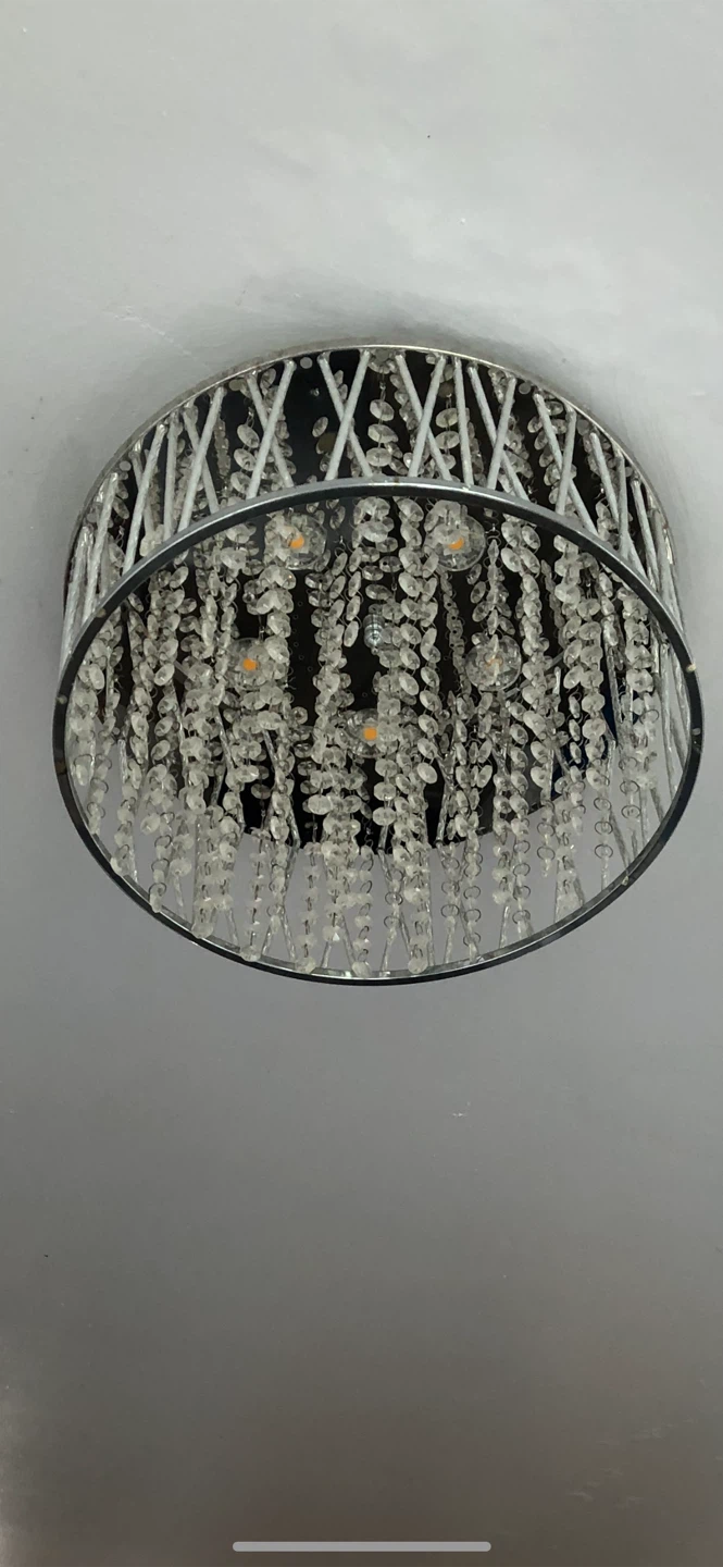 Flush Mount Crystal Chandelier Ceiling Light - photo 2