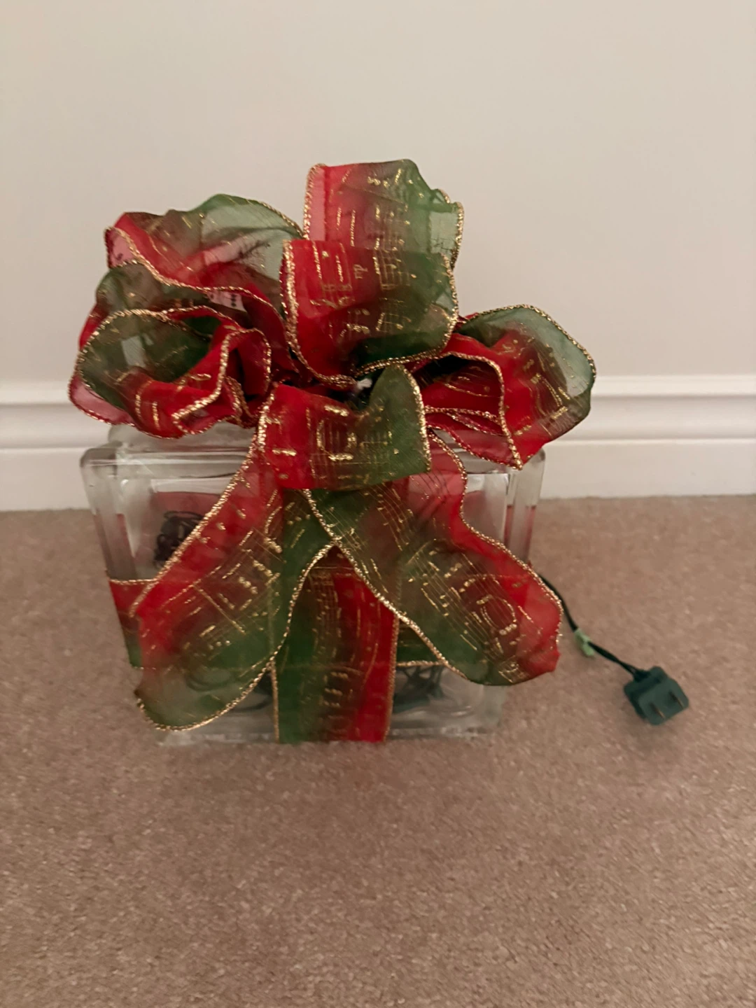 Glass block holiday light decoration - photo 3
