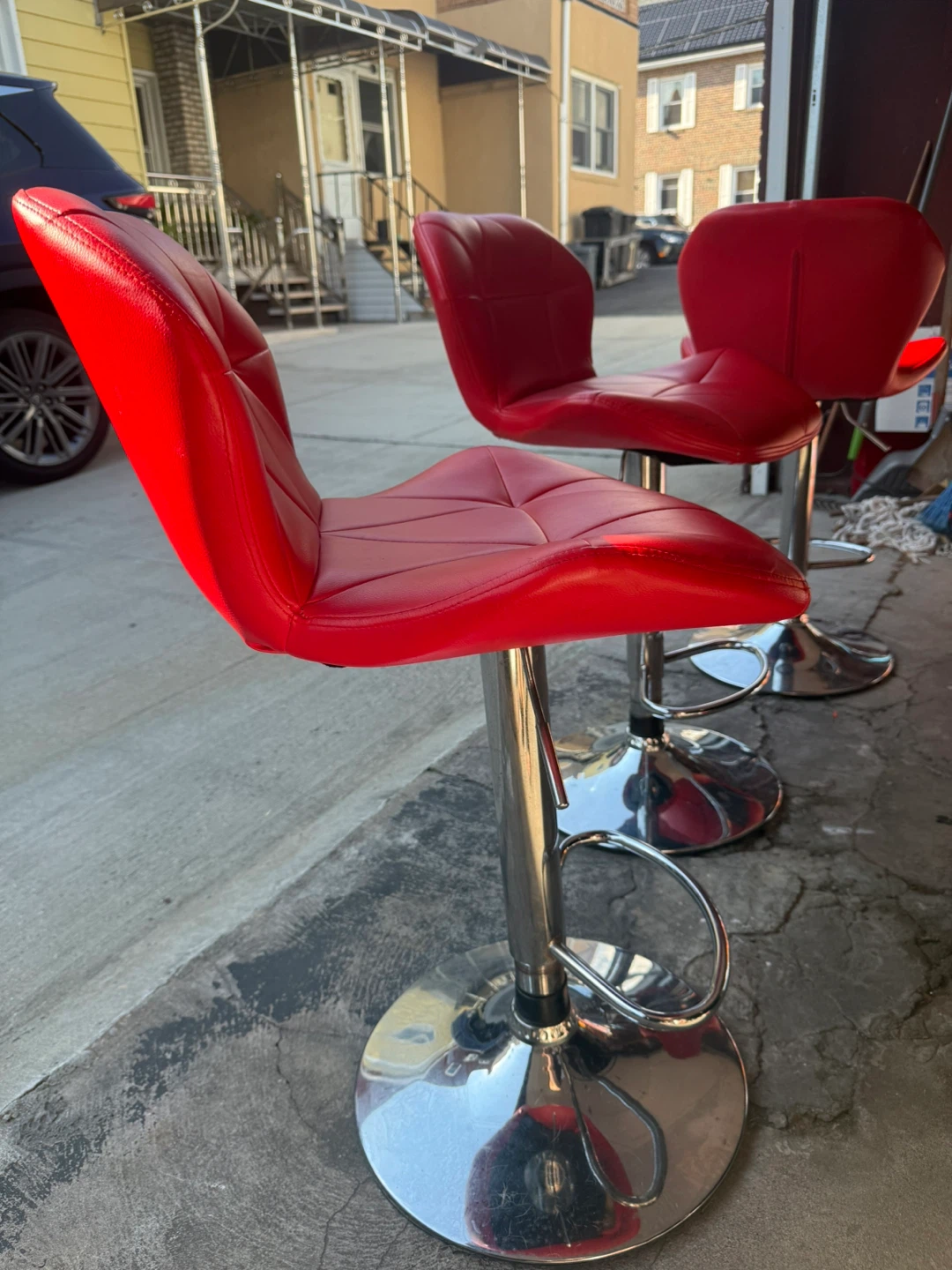 Red Bar Stools (Set of 3) - photo 4
