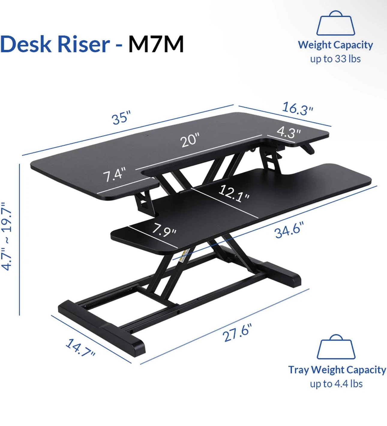 Desk Riser - M7M Adjustable Standing Desk