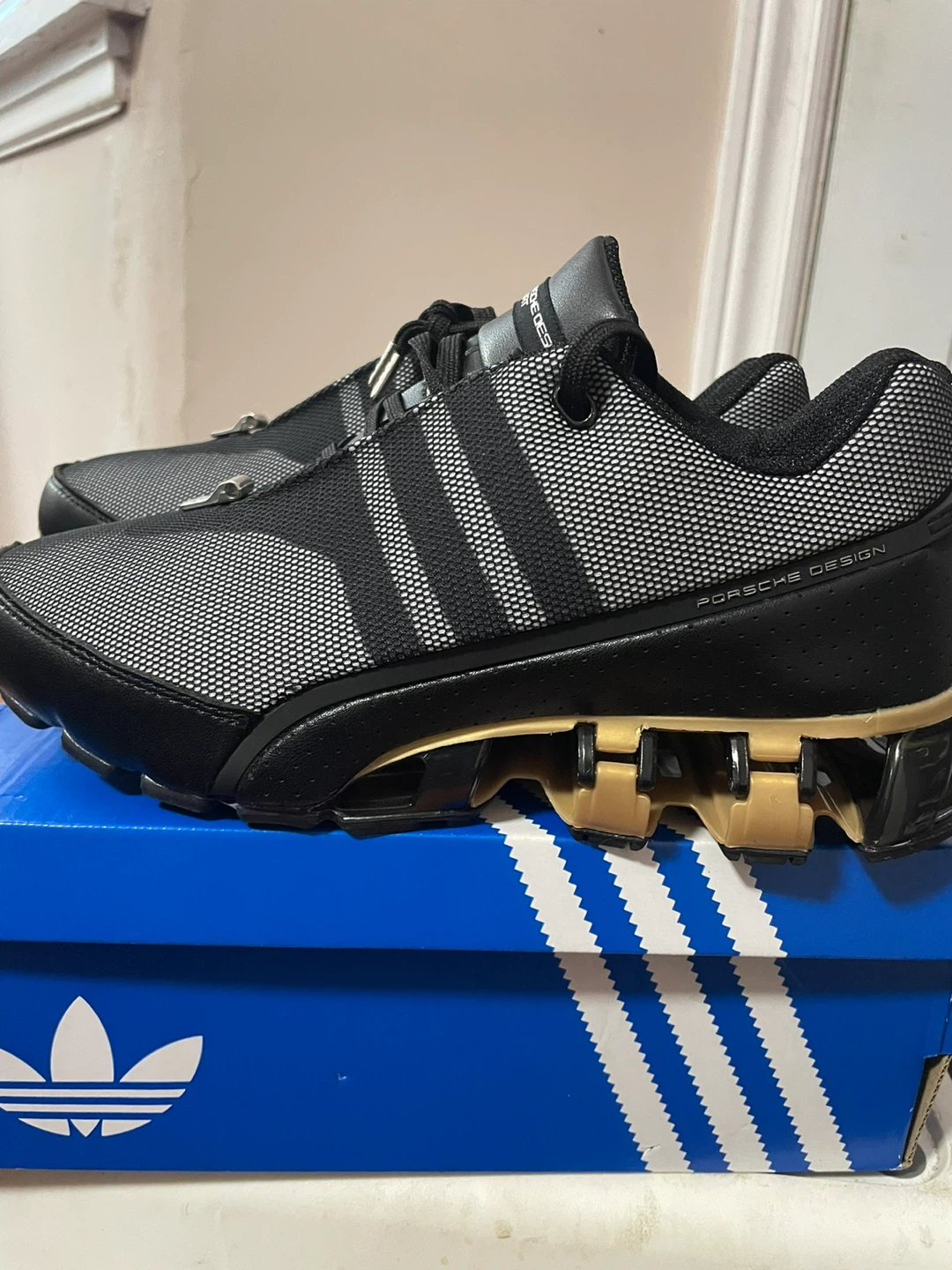 Adidas Porsche Design Running Shoes Black Gold Men's - photo 2