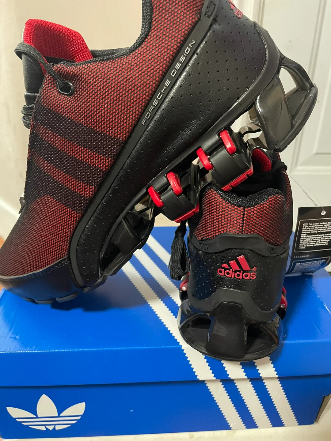 Adidas Porsche Design Black Red Running Shoes - photo 2