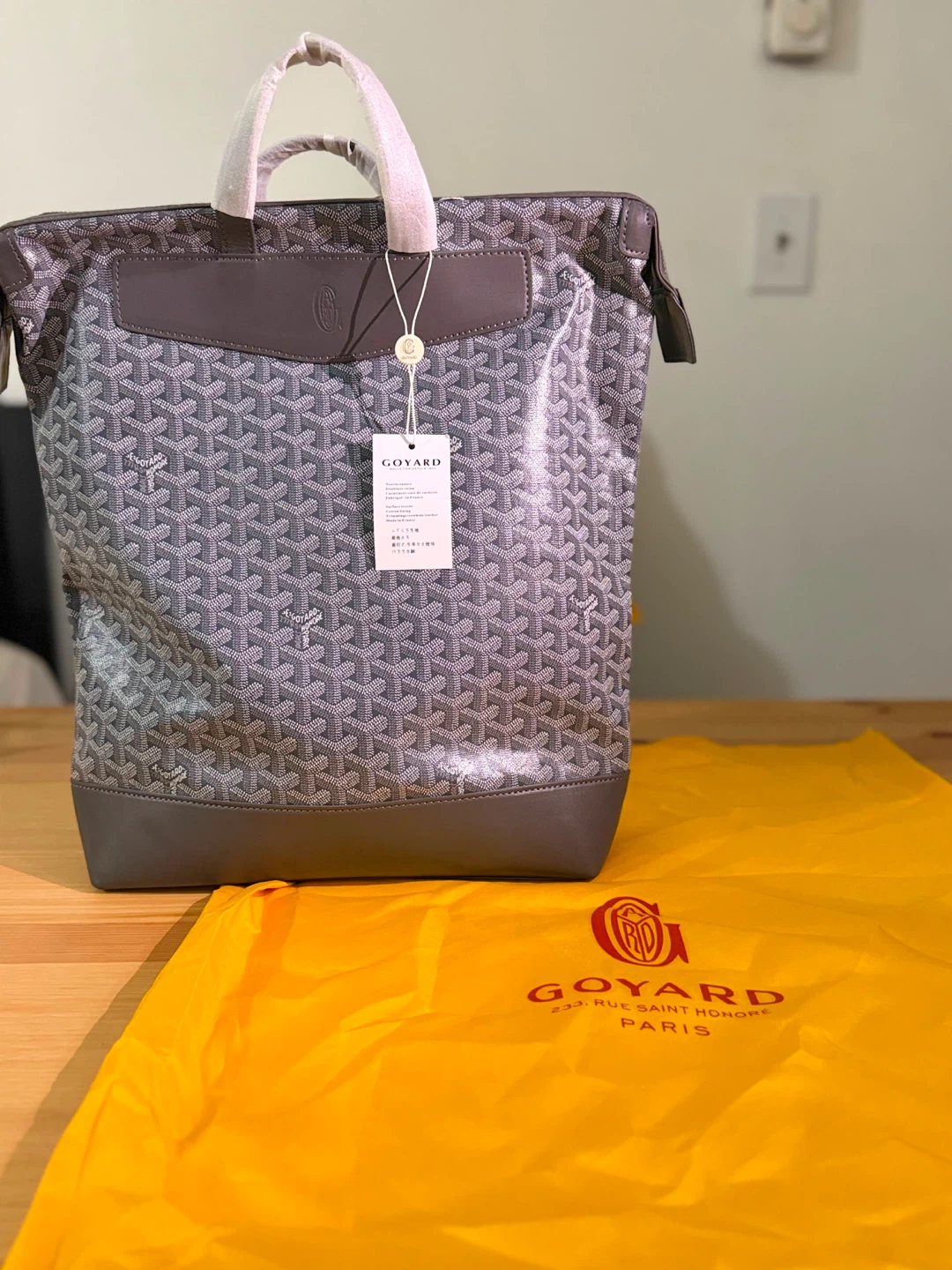 grey backpack
