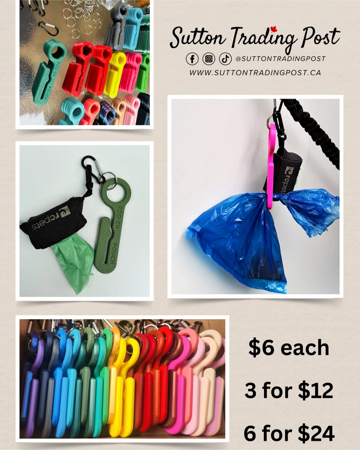 Hands-Free Dog Poop Bag Holder – $6