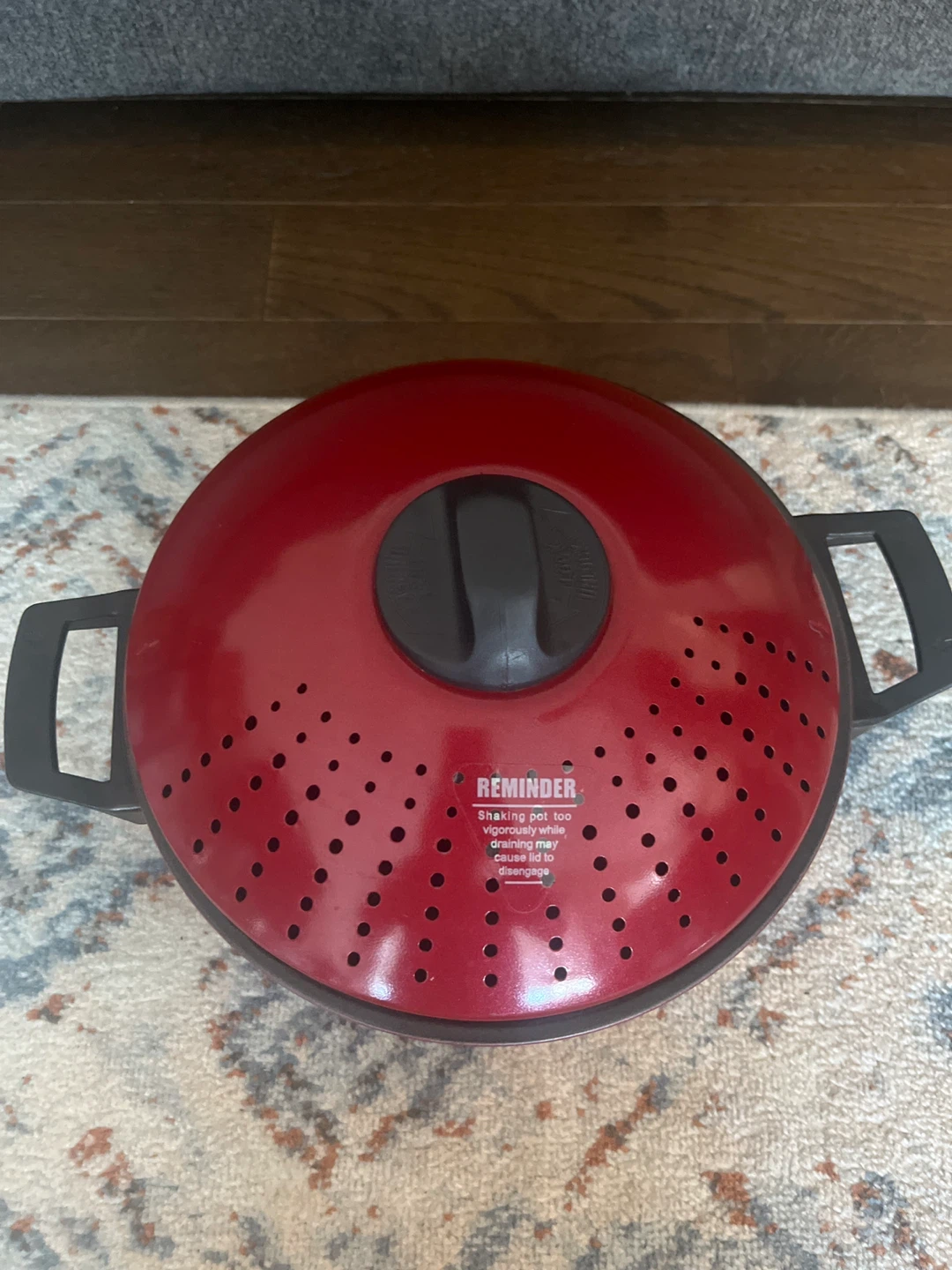 Red Pasta Pot with Strainer Lid - photo 3