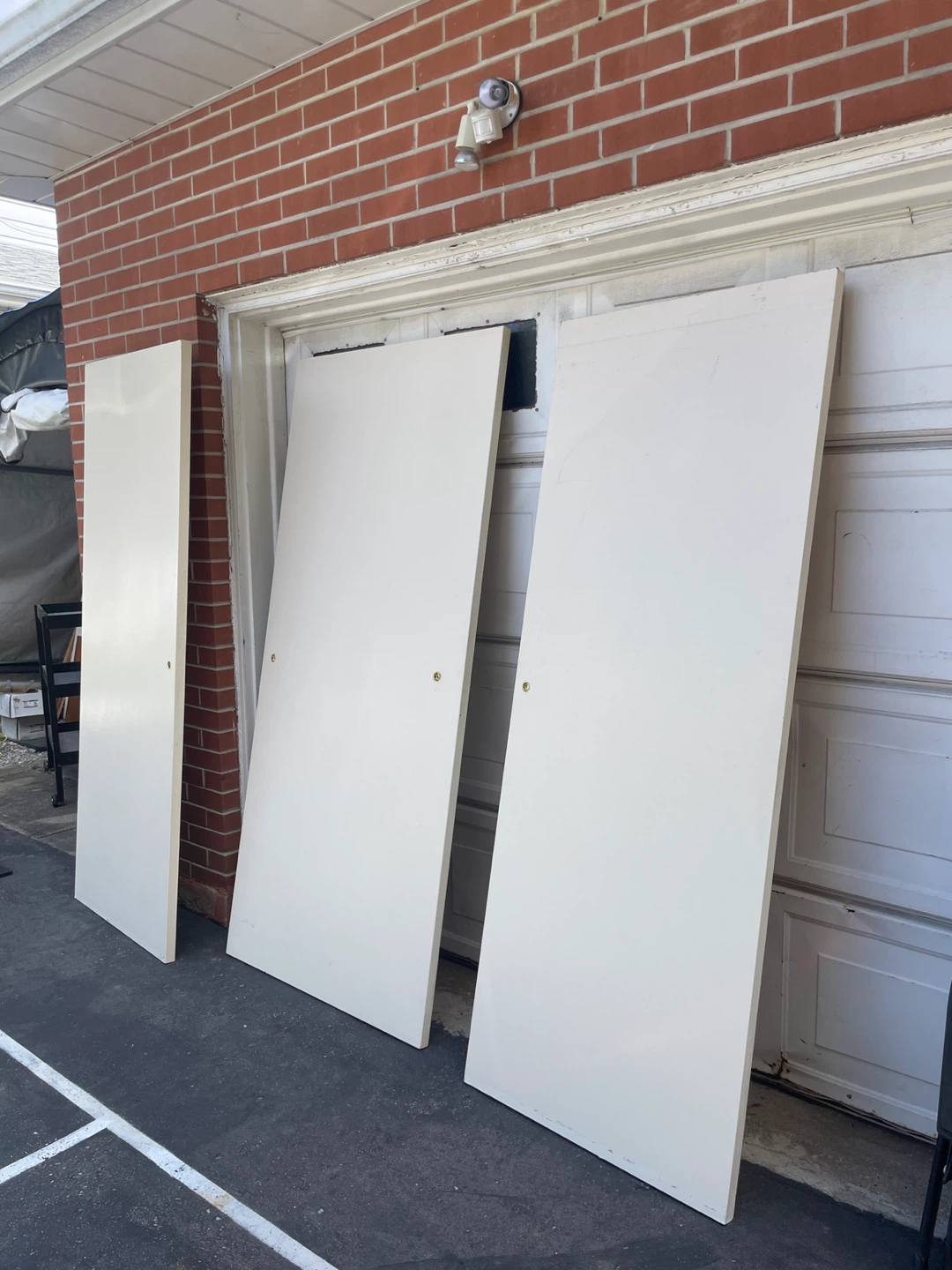 Set of 3 White Interior sliding Doors