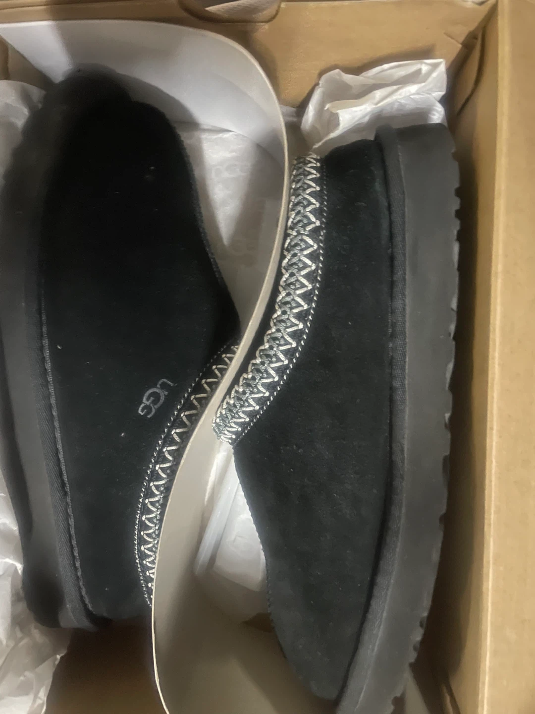 UGG Black Suede Slippers