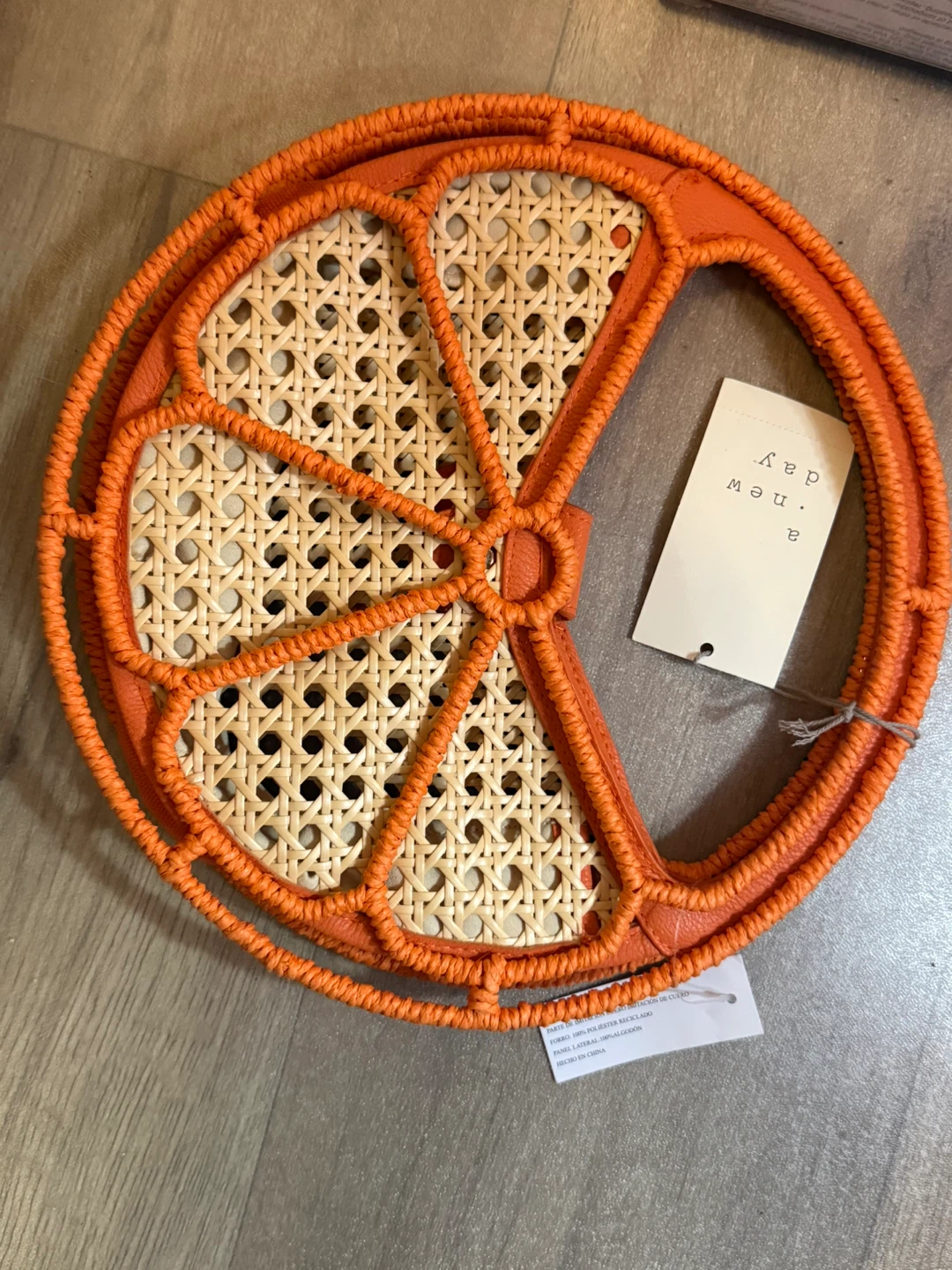 Orange Slice Woven Tote Bag