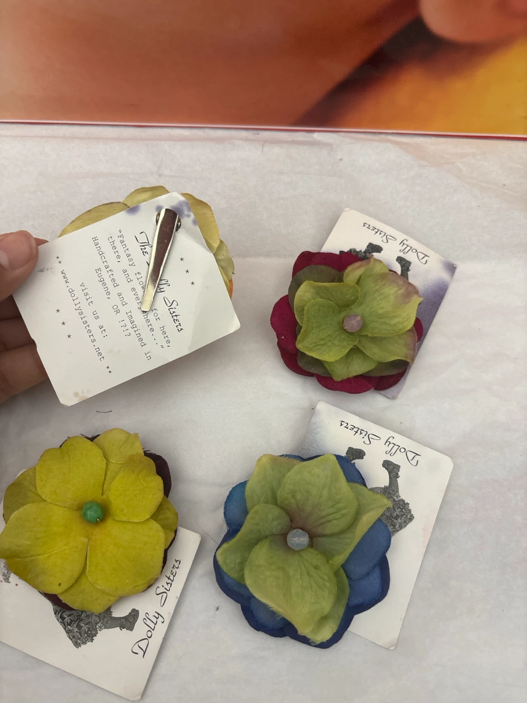 Dolly Sisters Handmade Flower Hair Clips (Set of 4) - photo 2