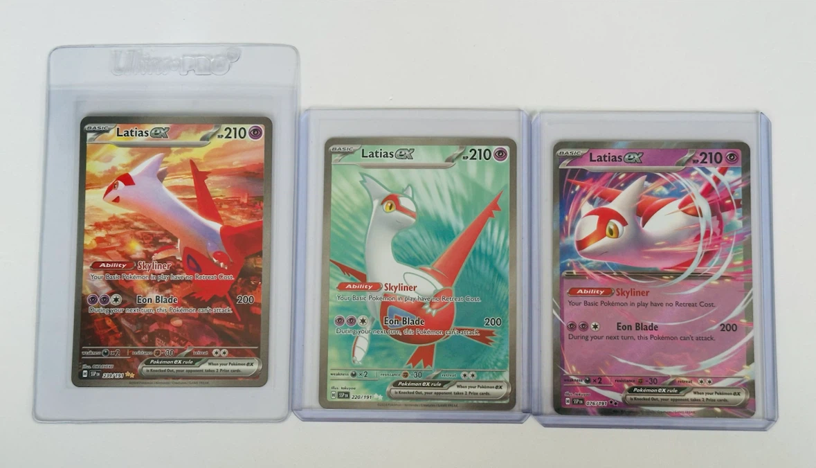 Pokemon Surging Sparks Latias EX Trading Cards (3)