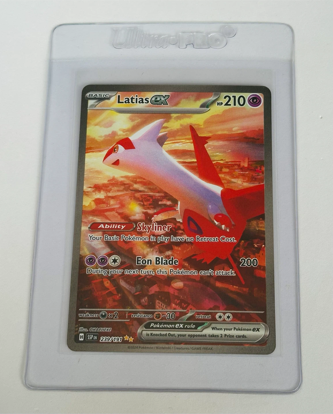 Pokemon Surging Sparks Latias EX Trading Cards (3) - photo 2