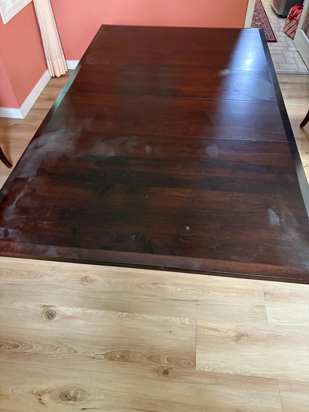 Extendable Dining Table - Dark Wood Finish - photo 3