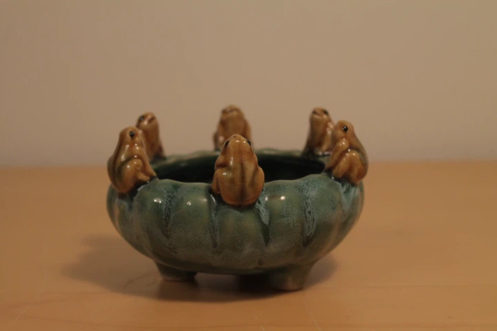 Ceramic Frog Trinket Dish