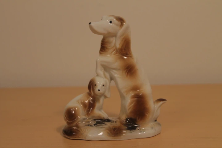 Dog & Puppy Figurine