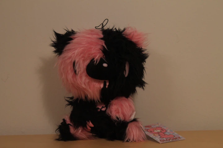 Pink and Black Fuzzy Gloomybear Plush w/ Tag