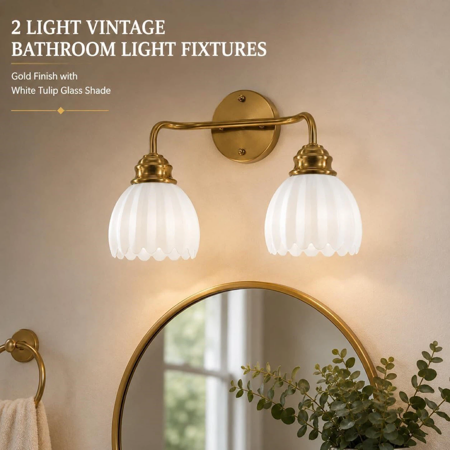 Yepoli 2 Light Vintage Bathroom Light Fixture BNIB - photo 2