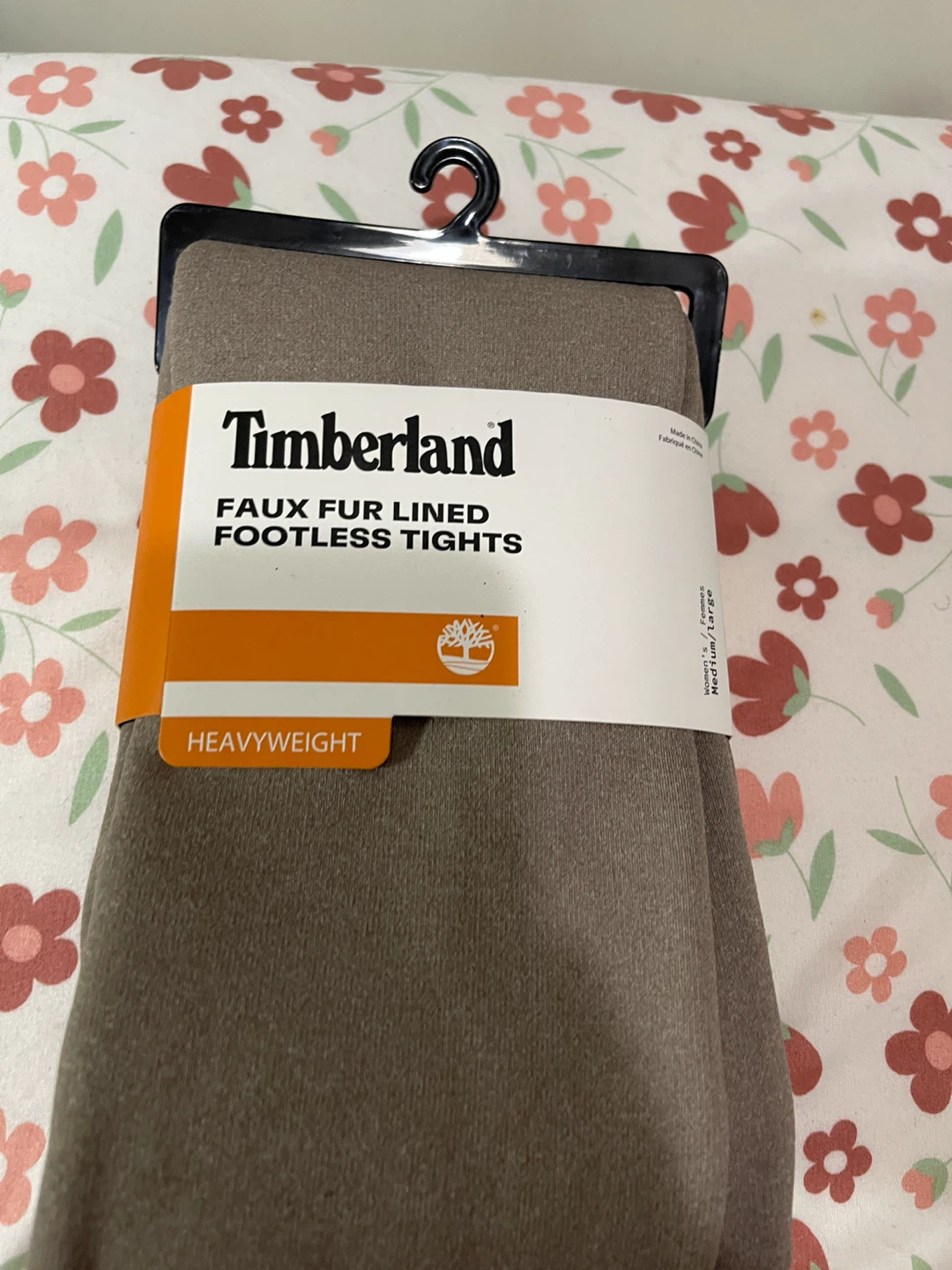 Timberland Faux Fur Lined Footless Tights - Medium/Large