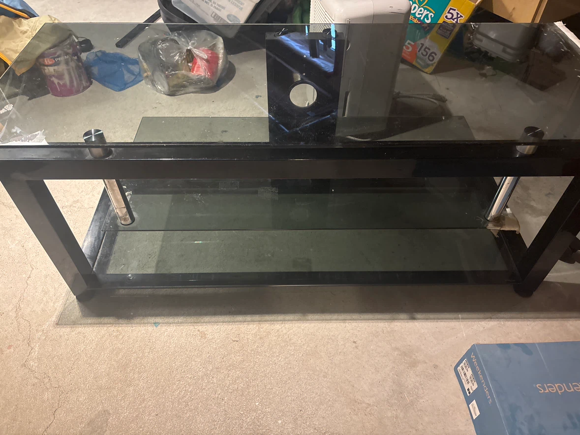 Glass Media Console / TV Stand