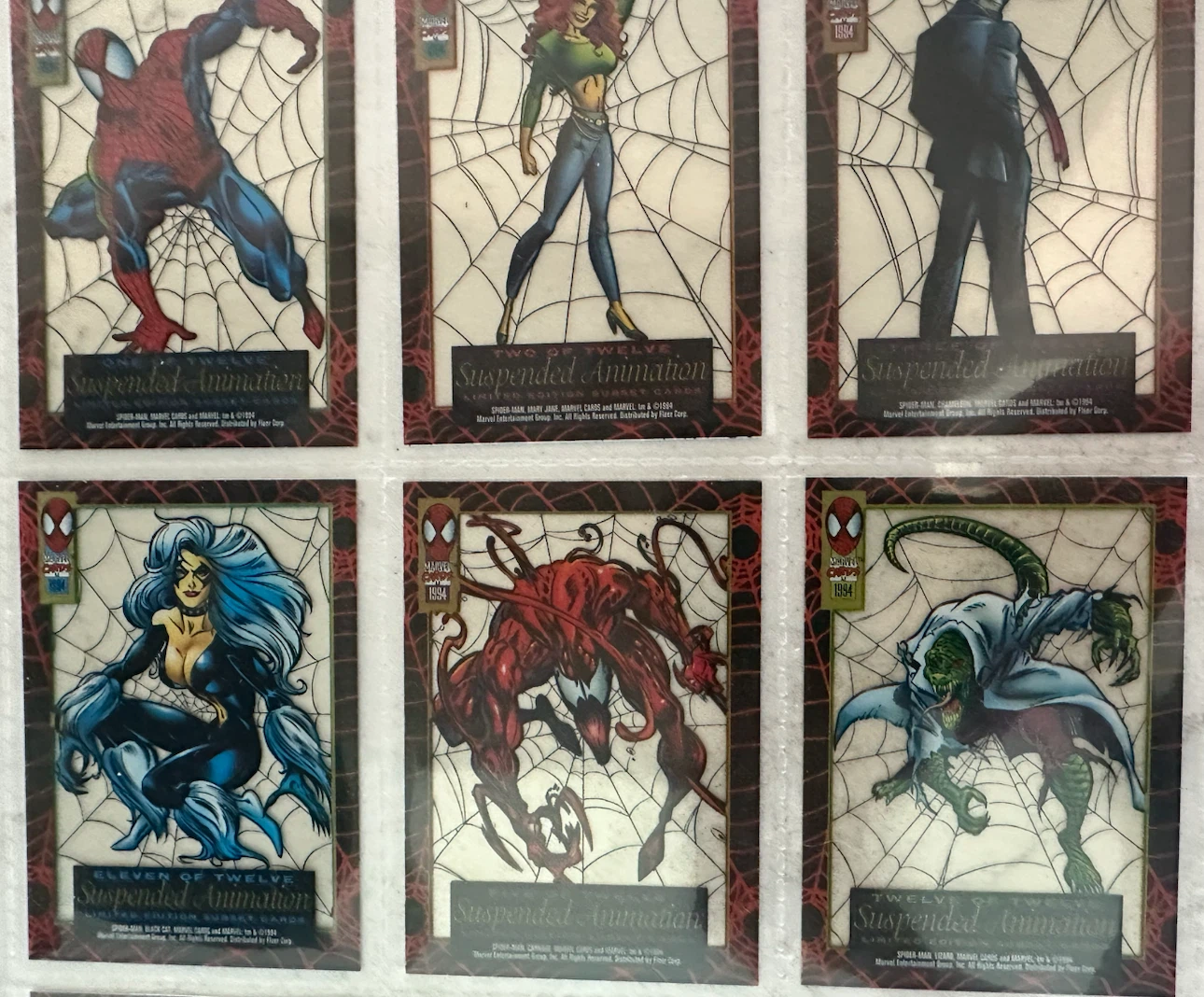 1994 Fleer Marvel Spider-Man Suspended Animation Cards - photo 3