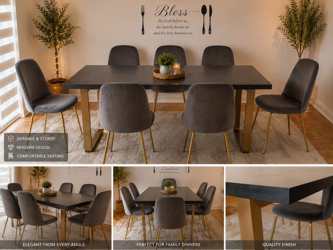 Modern Dining Table and Chairs Set