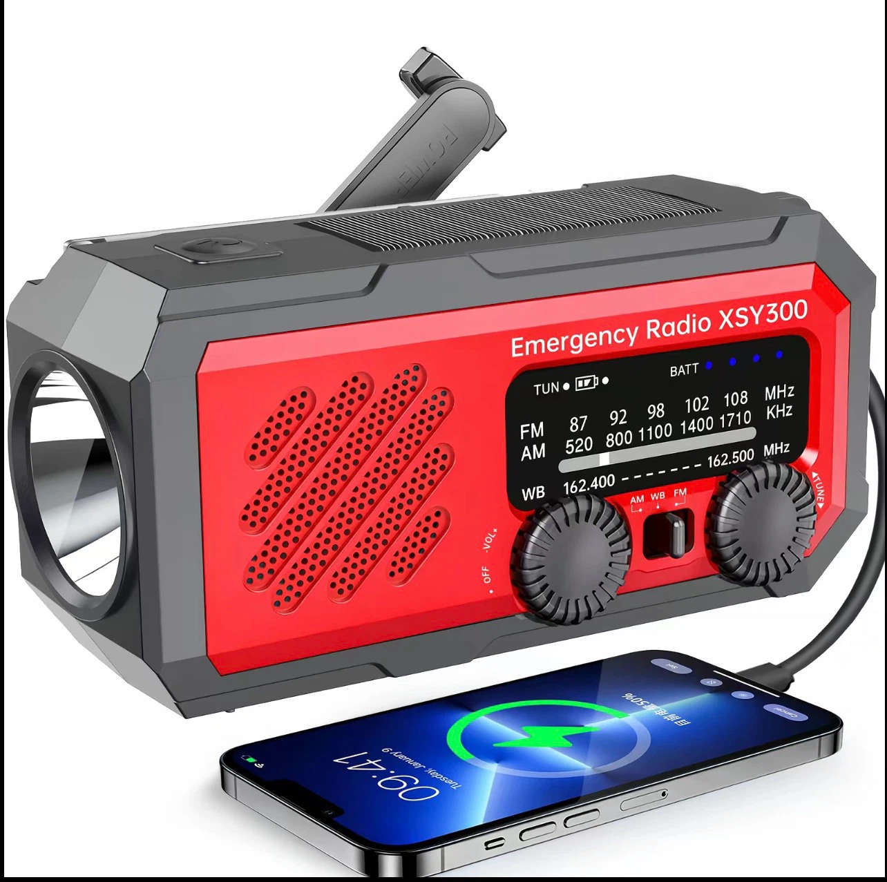 Multi-function Handheld Emergency Radio XSY300 with Flashlight