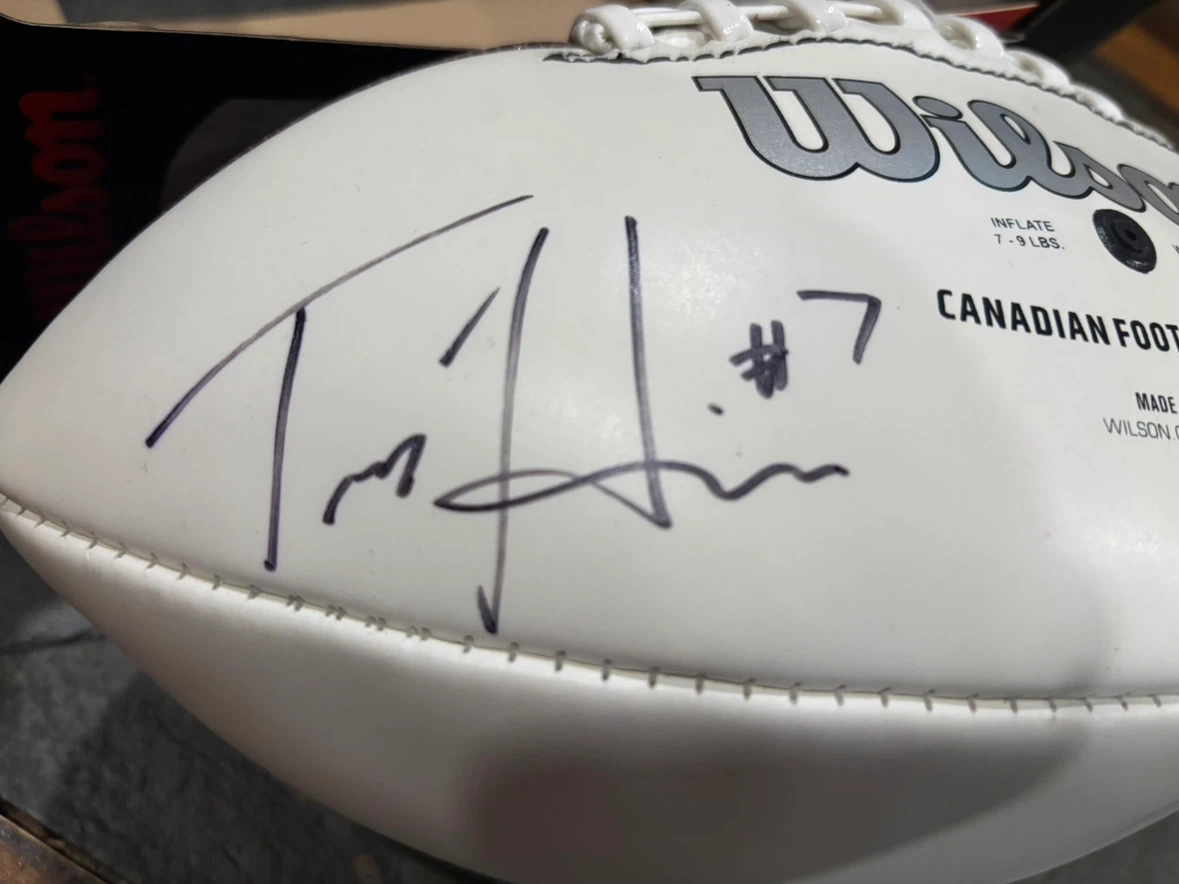Wilson CFL Official Replica Football Signed By Trevor Harris #7 - photo 4