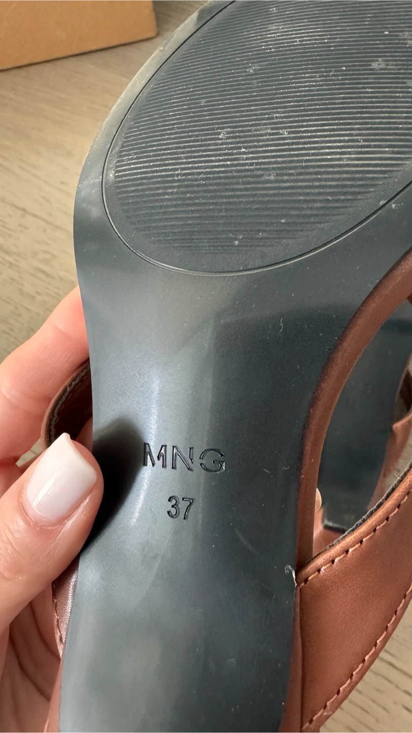 MNG Brown Thong Heeled Sandals - photo 4