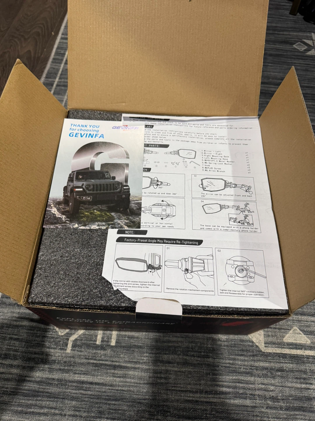 Gevinfa Upgraded Mirrors/ Doors Off - Jeep Wrangler BNIB - photo 5