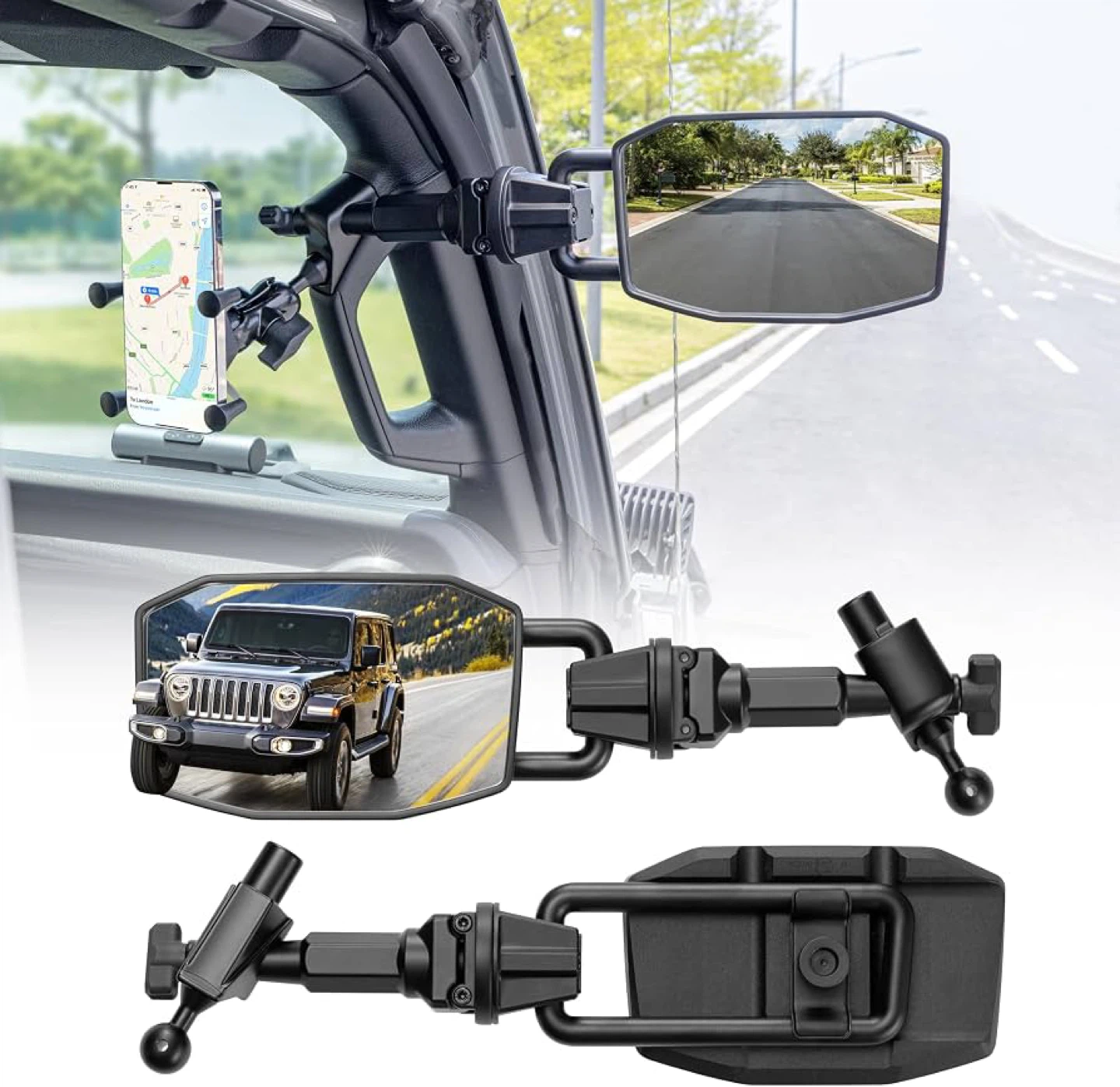Gevinfa Upgraded Mirrors/ Doors Off - Jeep Wrangler BNIB