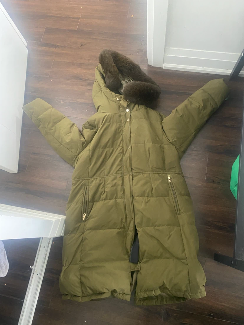 Kate Spade New York Puffer Coat with Fur Hood