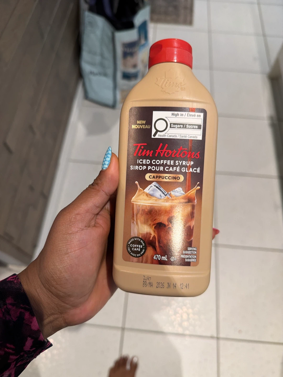 Tim Hortons Cappuccino Iced Coffee Syrup 470mL