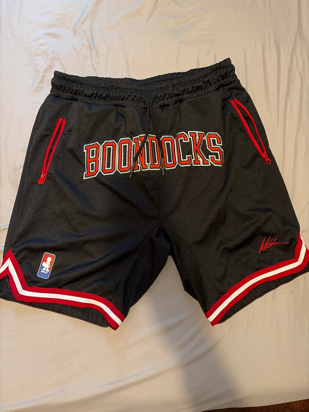 The Boondocks Basketball Shorts 2XL Black Red White Mesh