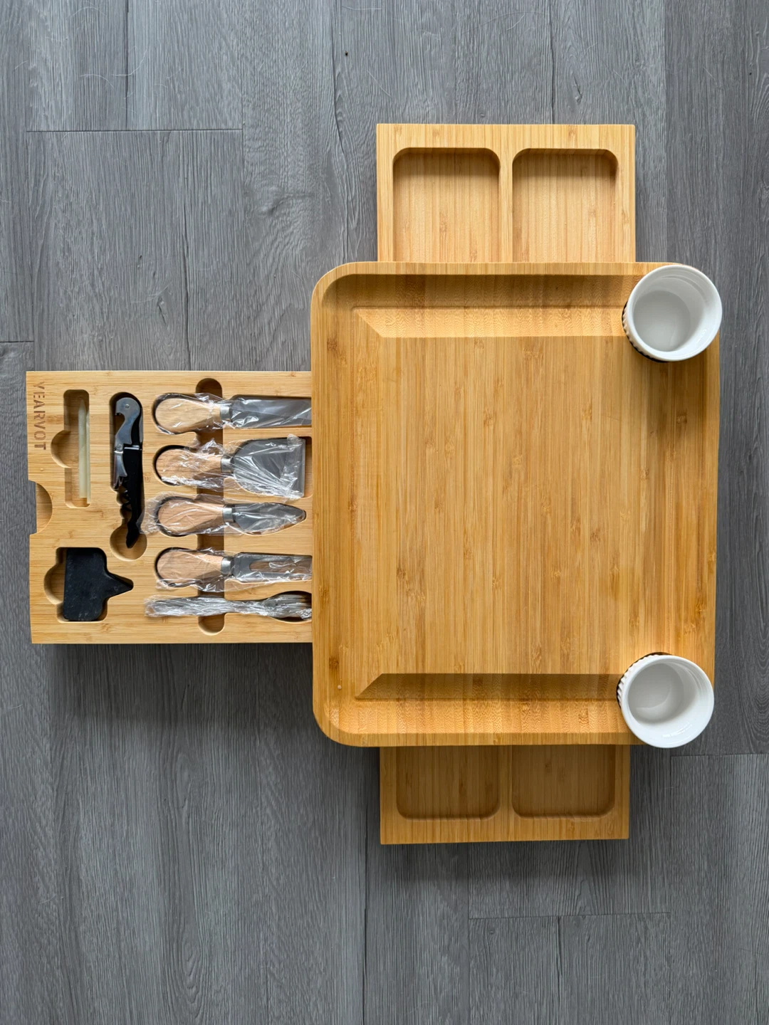 Yearvot Bamboo Cheese Board and Knife Set - photo 3