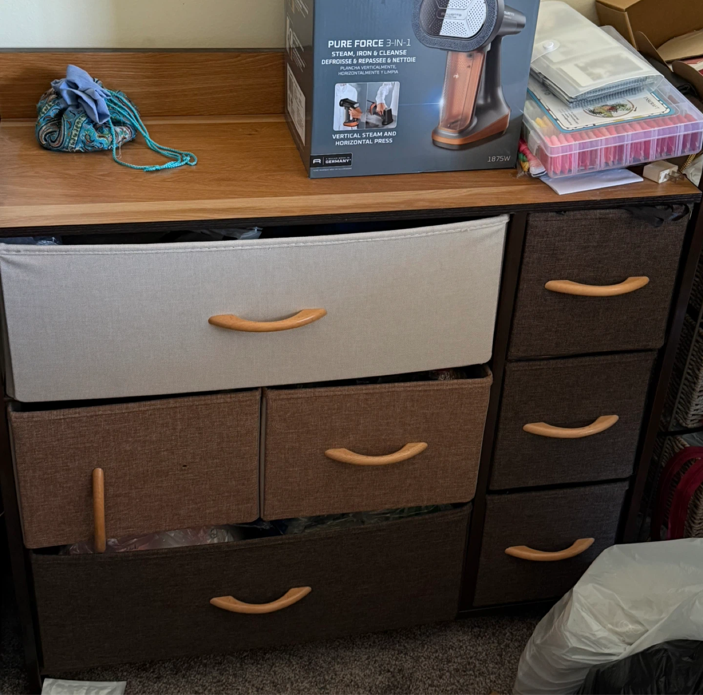 Fabric Drawer Dresser Unit ( 2 pcs) - photo 2