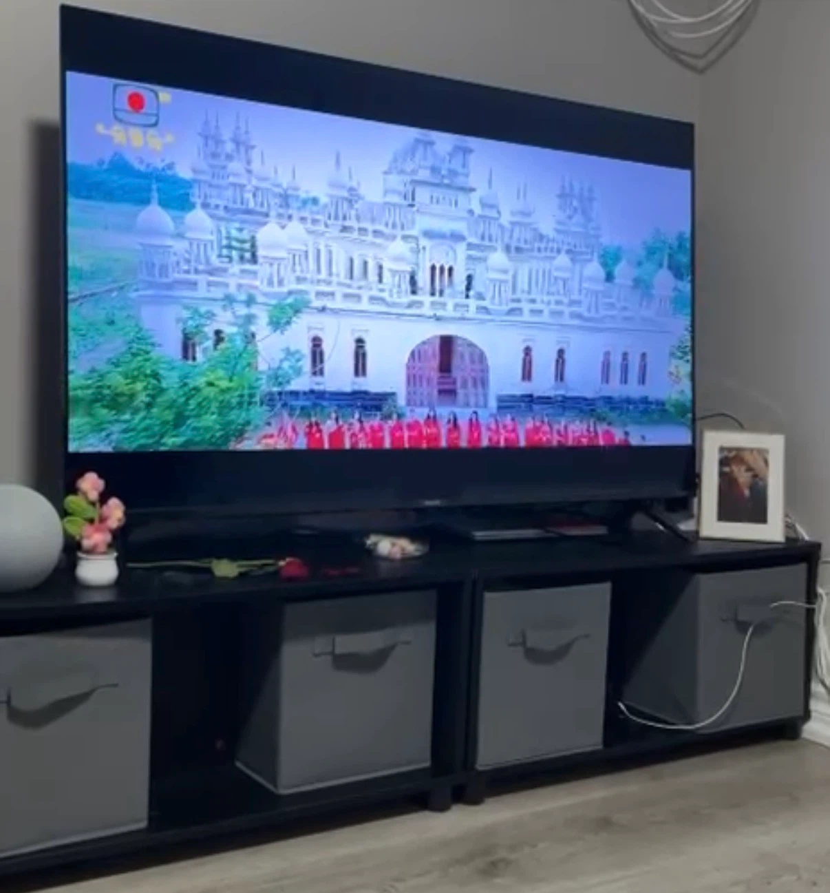 TV stand with storage shelf