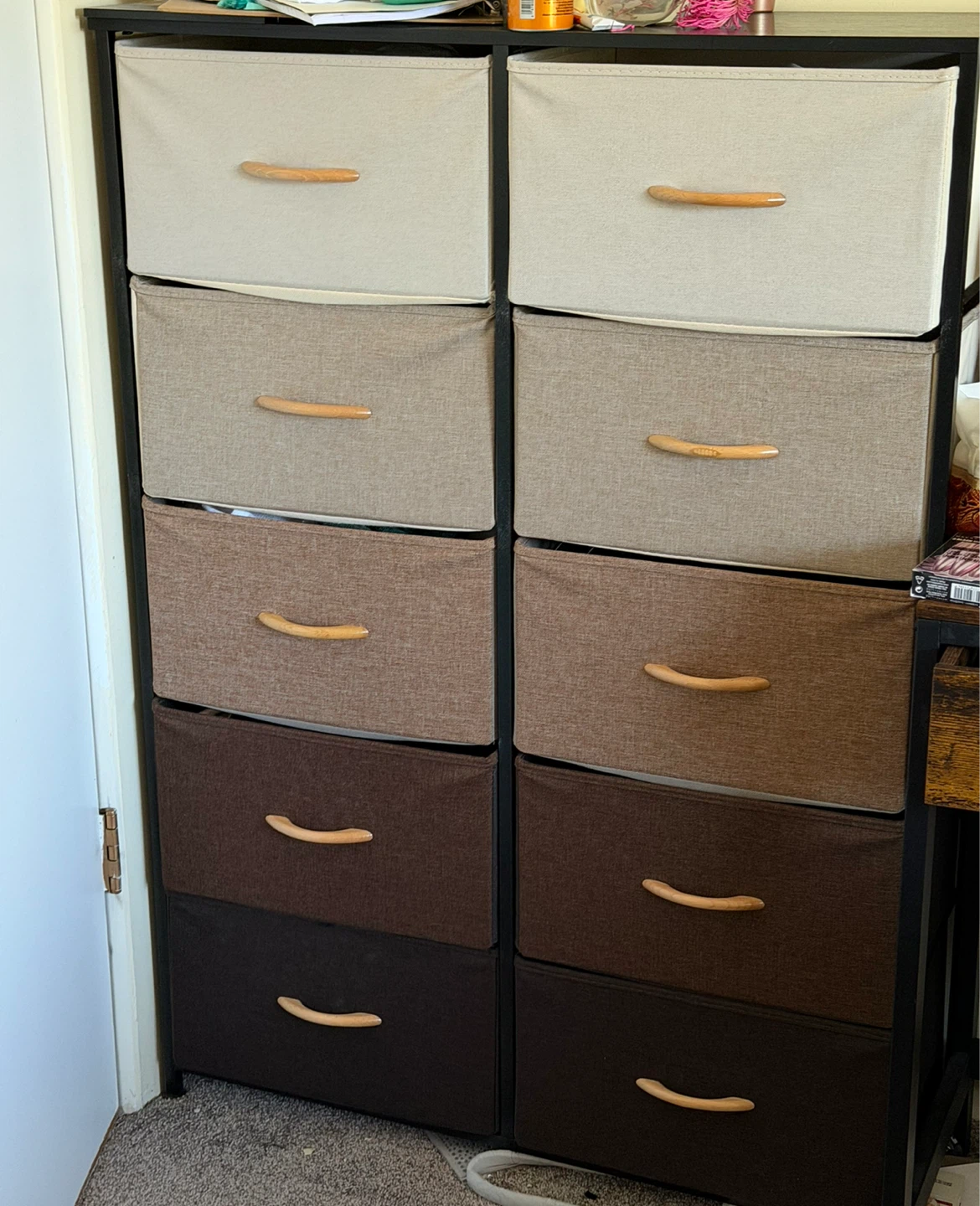 Fabric Drawer Dresser Unit ( 2 pcs)